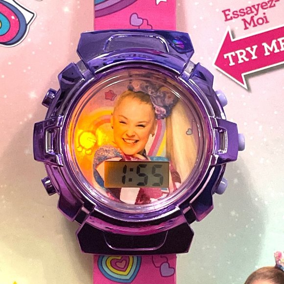 🆕 JOJO SIWA ~ FLASHING COLOURS LCD DIGITAL WRIST WATCH ~ Nickelodeon - Picture 7 of 9